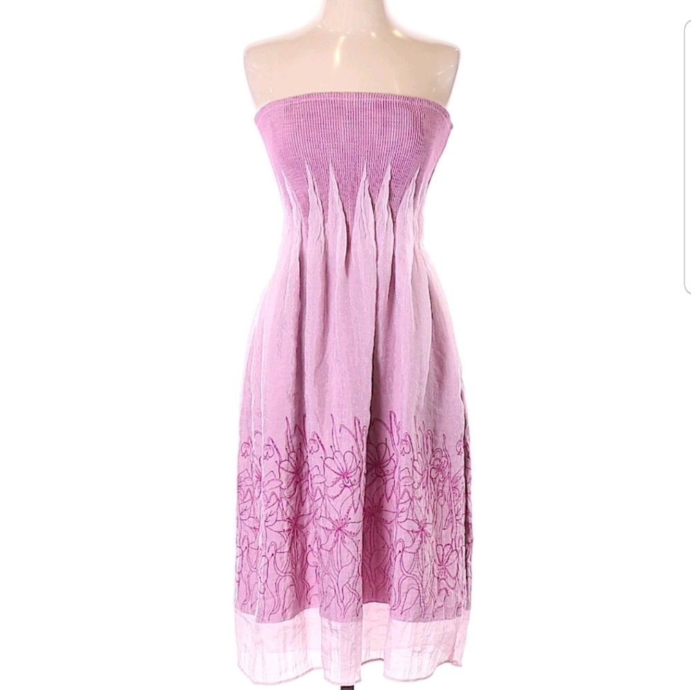 Lapis for Anthropologie strapless dress